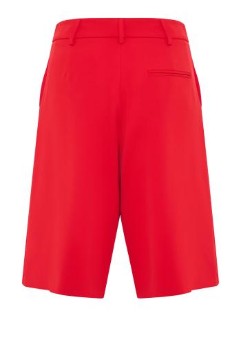 Bermuda crepe shorts in rosso