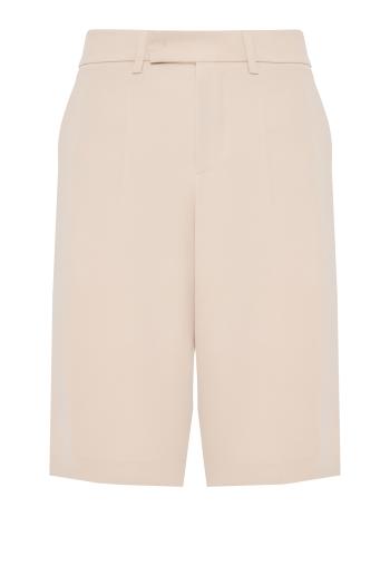 Bermuda crepe shorts in cream 