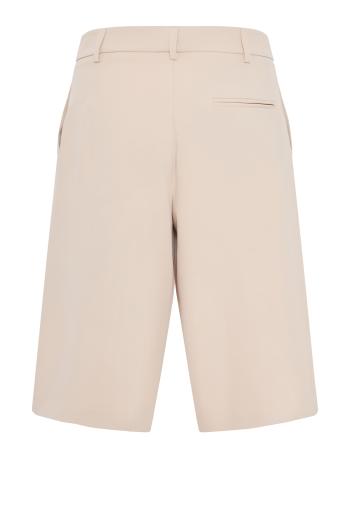 Bermuda crepe shorts in cream 