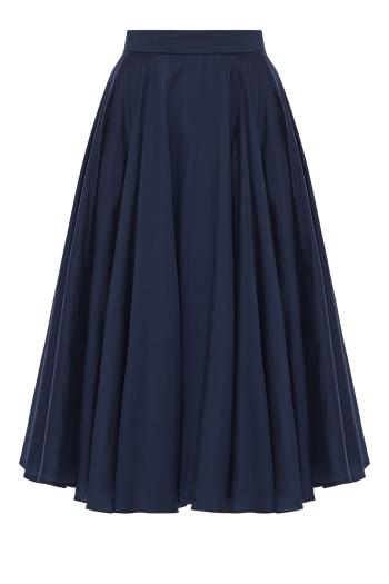 Klos crepe midi skirt in blue 