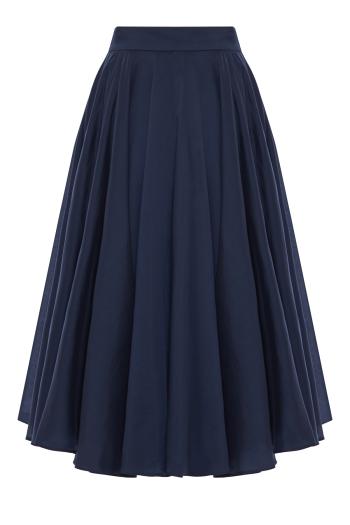 Klos crepe midi skirt in blue 