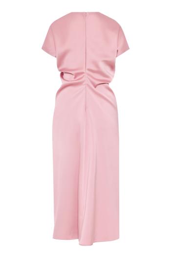 Sbieco satin midi dress in rose 