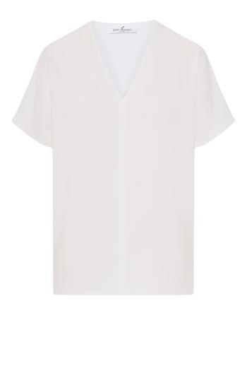 Casacca crepe top in white 