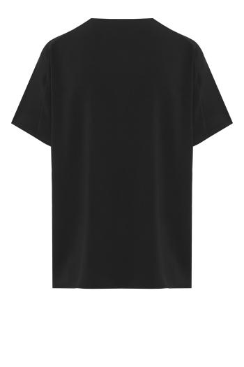Casacca crepe top in black