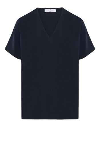 Casacca crepe top in blue 
