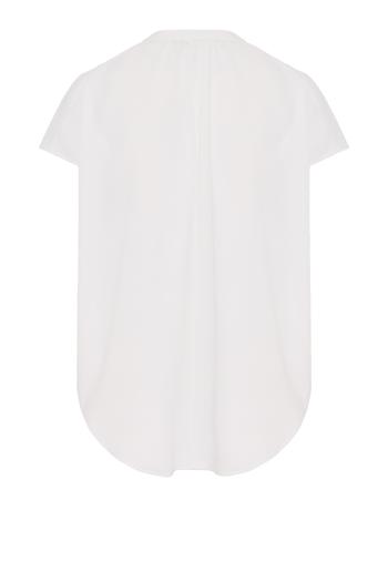 Casacca crepe blouse in white 
