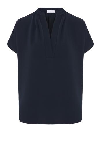Casacca crepe blouse in navy