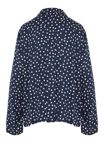 Casacca polka-dot blouse in navy 