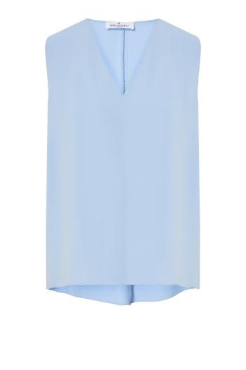 Scollo crepe top in sky 