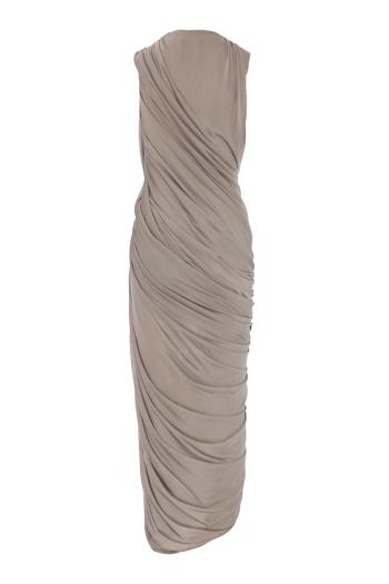 Ripple Crystal Plunge midi dress in slate 