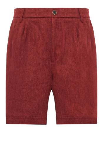 Beach linen shorts in cherry 