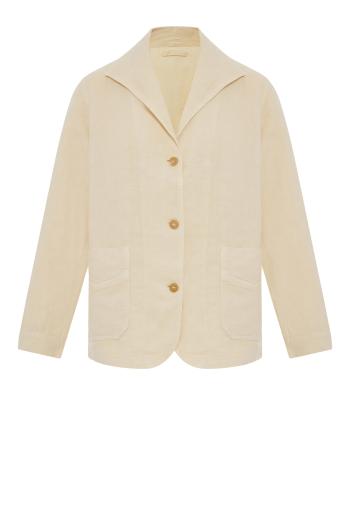 Manteco linen blazer in milk 