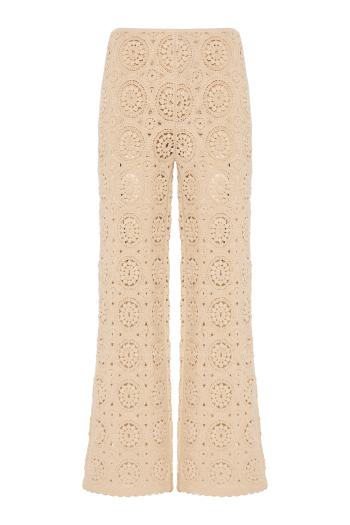Crochet pants in cream