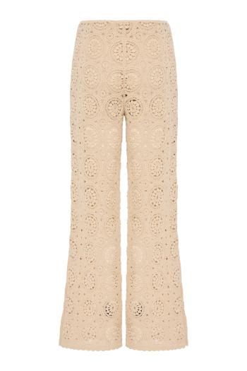 Crochet pants in cream