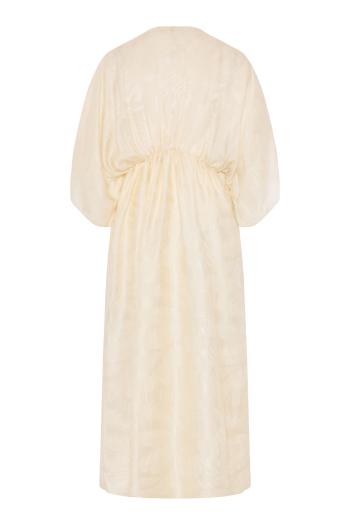 Cipriano silk-jacquard tunic in orchids
