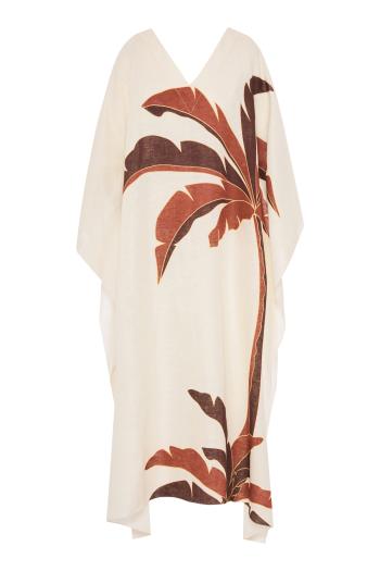 Morena printed linen tunic in terra