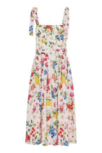 Iris printed poplin midi dress in fruttatova