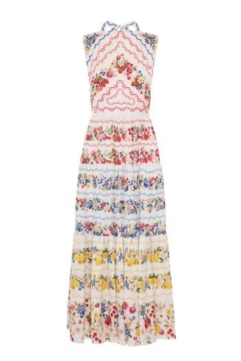 Sophia printed twill maxi dress in fruttatova