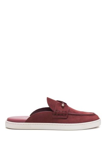 Chanme suede flat mules in palacy 