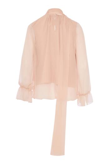 Evola silk-chiffon blouse in powder 