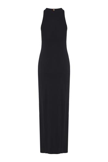Embroidered cotton long dress 
