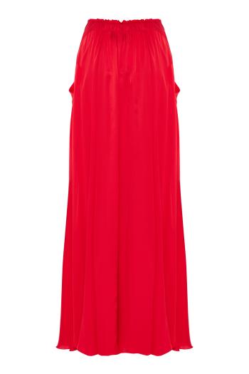Frida crepe maxi skirt in red