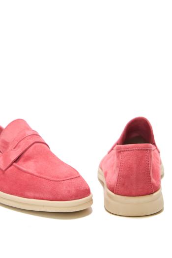 Essential Goma suede loafers in watermelon 