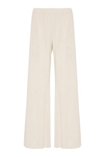Zephyra cotton-blend terry pants in ivory 