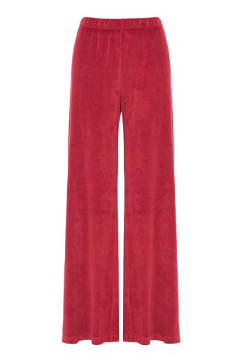 Zephyra cotton-blend terry pants in framboise 
