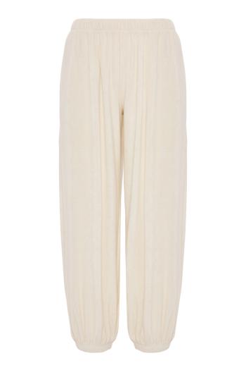 Paxon cotton-blend terry pants in ivory