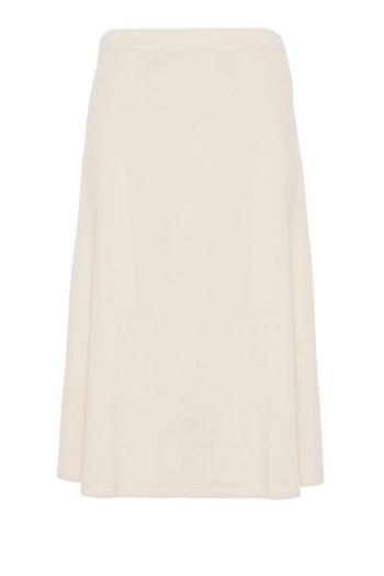 Sienna cotton-blend terry midi skirt in ivory