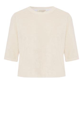 Corfu cotton-blend terry sweater in ivory 