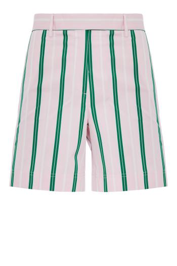 Edit Striped poplin shorts in light-pink 