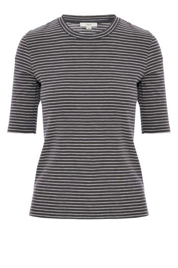 Striped Cotton-Blend Elbow-Sleeve T-Shirt