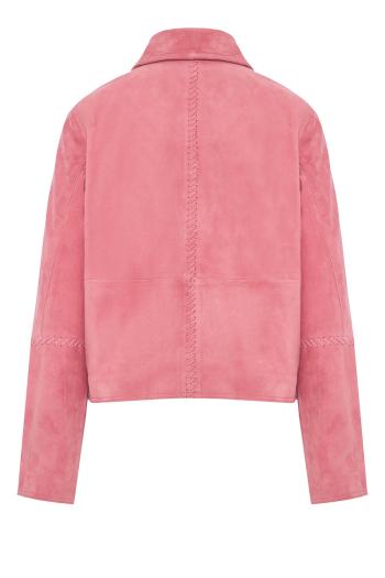 Marianne suede jacket in rosedust 