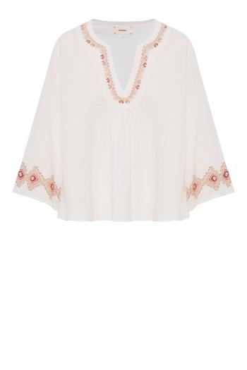 TOP CARINA LS EMBROIDERED