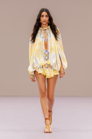 Alchemy Micro tye-dye silk shorts in citrus 