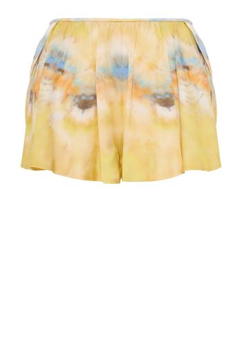Alchemy Micro tye-dye silk shorts in citrus 