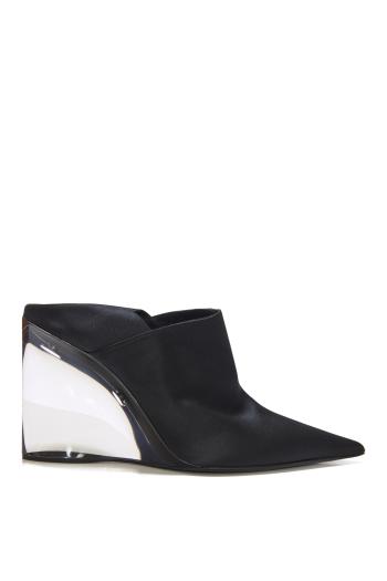 PVC 90 Invisible mules satin in black