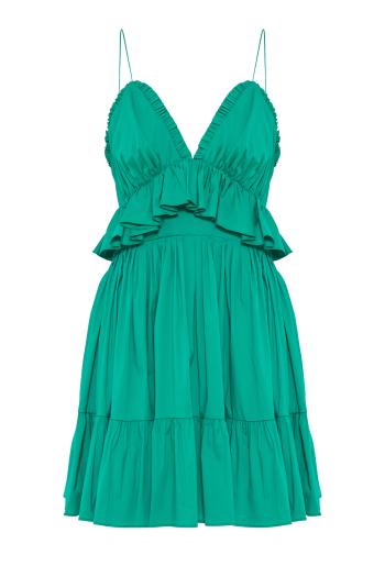 Lory strap midi dress in green