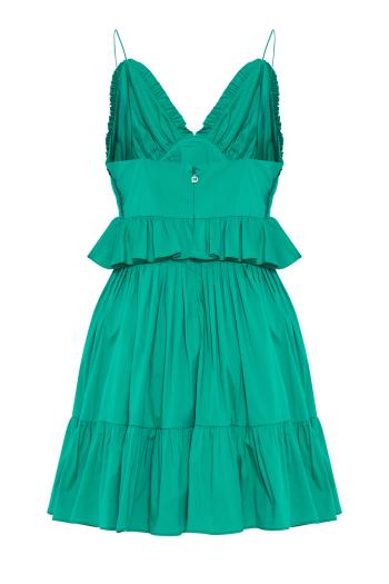 Lory strap midi dress in green