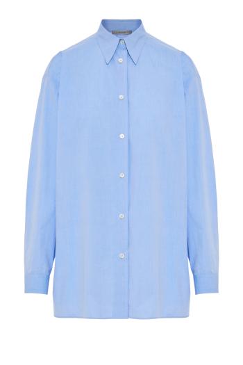 Cotton-poplin shirt in sky