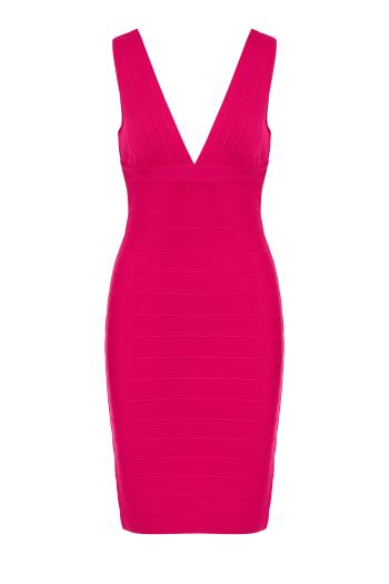 The Backstage bandage mini dress in punch 
