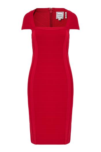 The Premier bandage midi dress in chilli 
