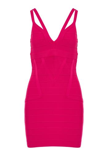The Midnight bandage mini dress in punch 