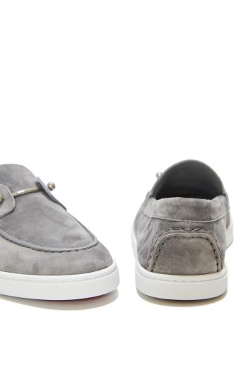 Chambeliboat suede loafers in phantom grey