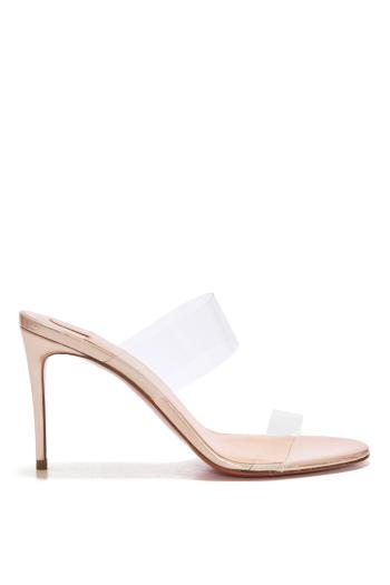 Just Nothing 85 PVC and leather sandals in leche