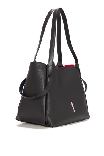 Bettina embellished small leather tote in black  