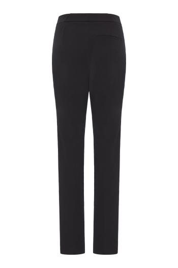 Crepe slim-fit pants in black