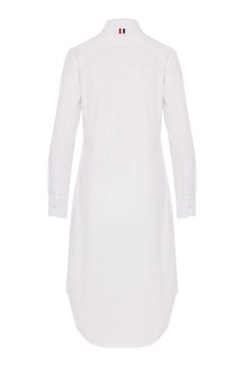 Cotton midi dress in white 